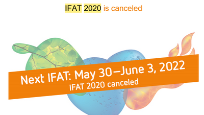 The international trade fair for waste technology IFAT in Munich foreseen for 2020 is canceled. Visit our booth at next IFAT from May 30 to June 2022.